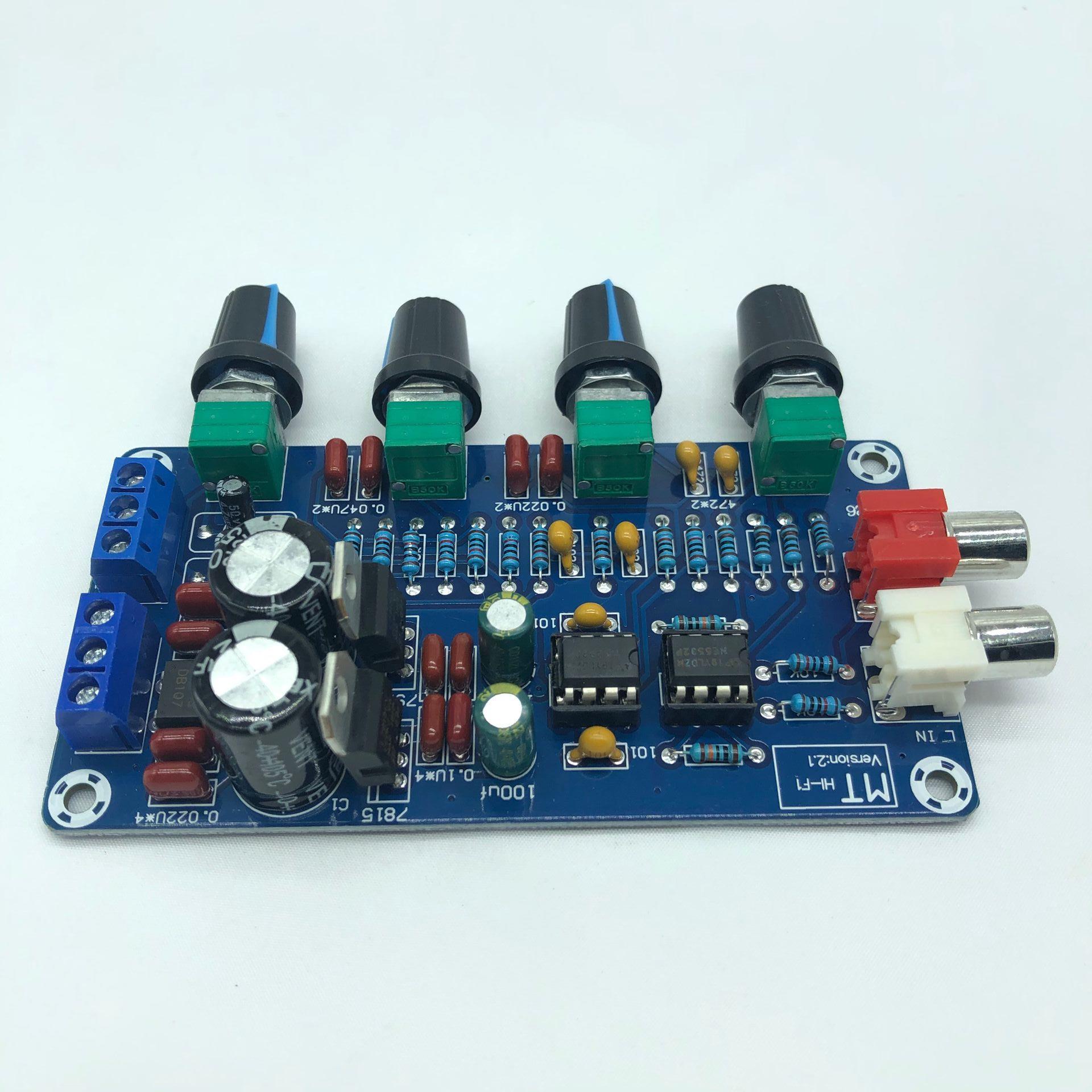 适用XH-M164调音板音调板前级板NE5532前置板高低音量调节成品送-图1
