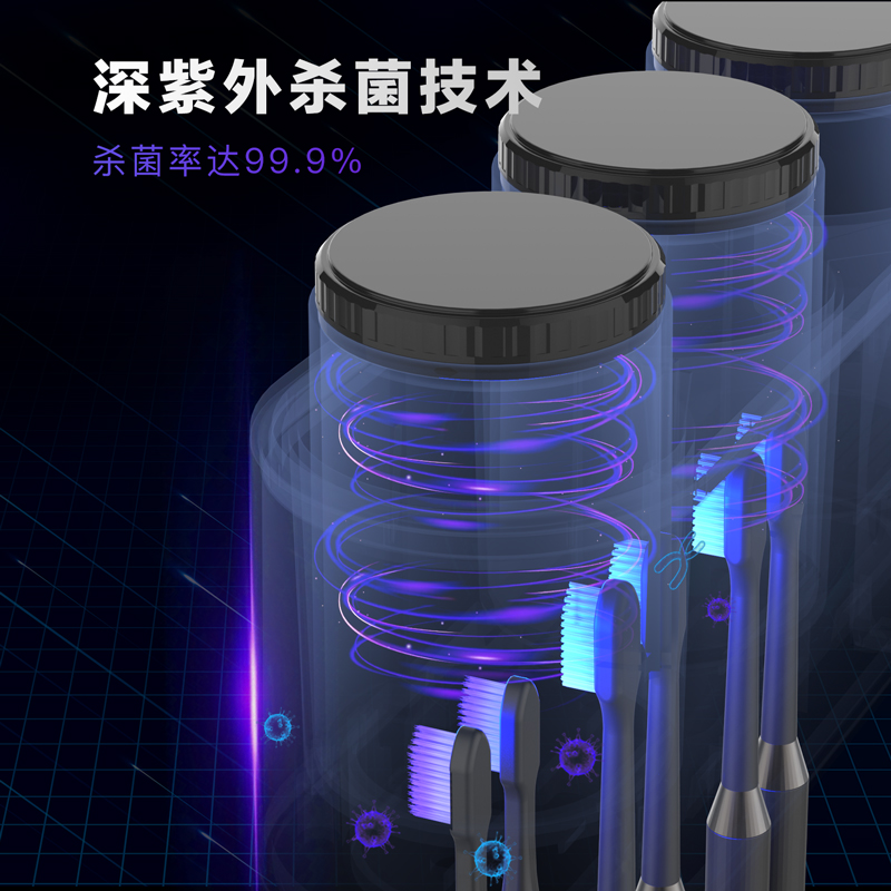 德国智能牙刷消毒器烘干紫外线杀菌免打孔牙刷架子牙杯置物架电动