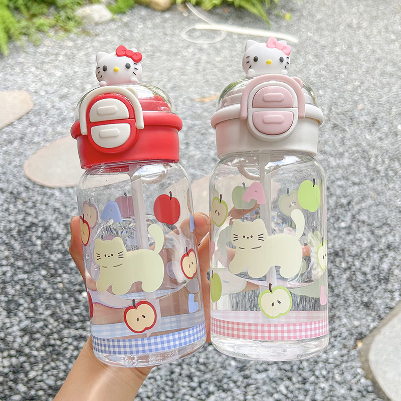 可爱塑料水杯女生高颜值大容量吸管杯子夏双饮学生便携儿童随手杯,淘宝优惠券,粉丝福利购,淘宝优惠卷
