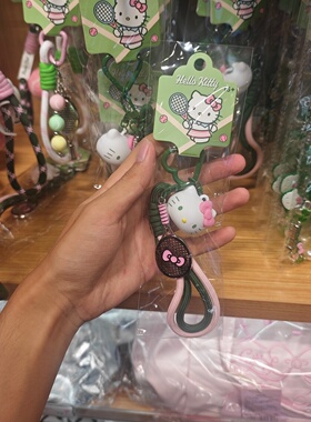 MINISO三丽鸥网球日记系列HelloKitty立体球拍挂件名创优品