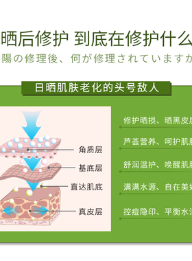 日本美白学生黑晒伤后修复液