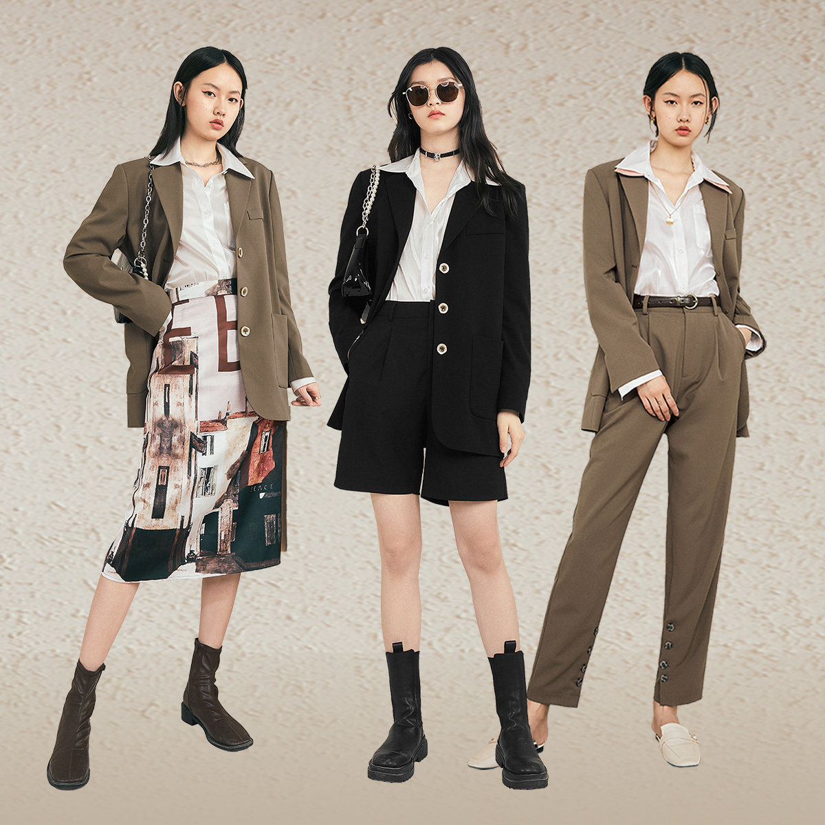 太平年鸟女装官方旗舰店乌白色衬衫 太平鸟慕淳衬衫