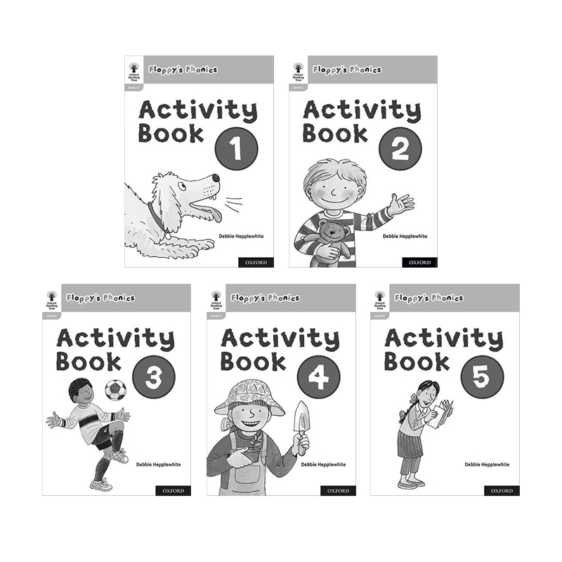 Oxford Reading Tree  Floppy's Phonics Activity Book  小福爱拼读练习册level 1-5  牛津阅读树自然拼读练习册 - 图0