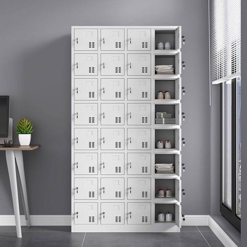 24门员工储物柜带锁32格碗柜工厂车间鞋柜多门手机柜铁皮更衣柜子,淘宝优惠券,粉丝福利购,淘宝优惠卷