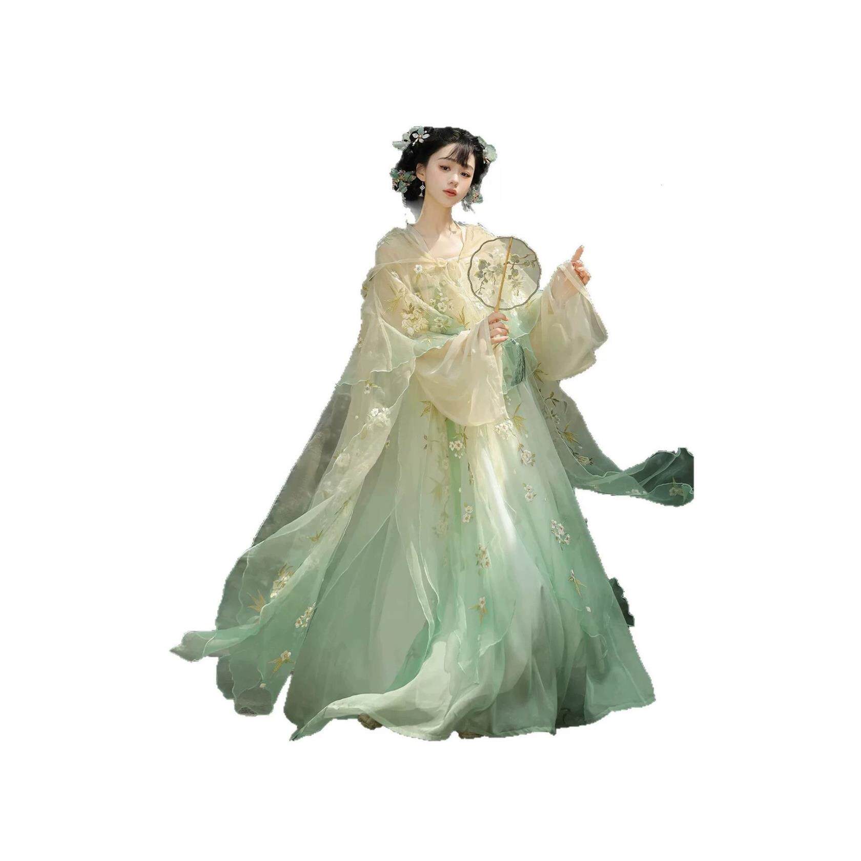 Original Hanfu Women's Heavy Industry Embroidered Flowers
