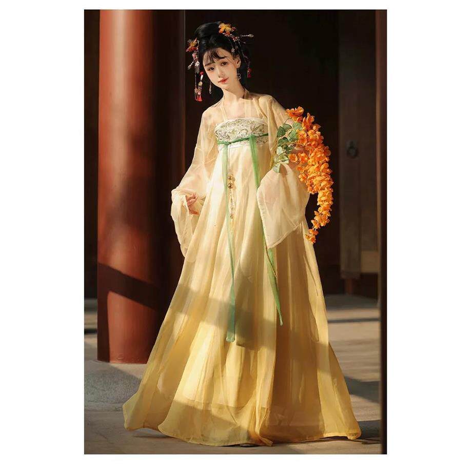 Original Hanfu Women's Heavy Industry Embroidered Flowers