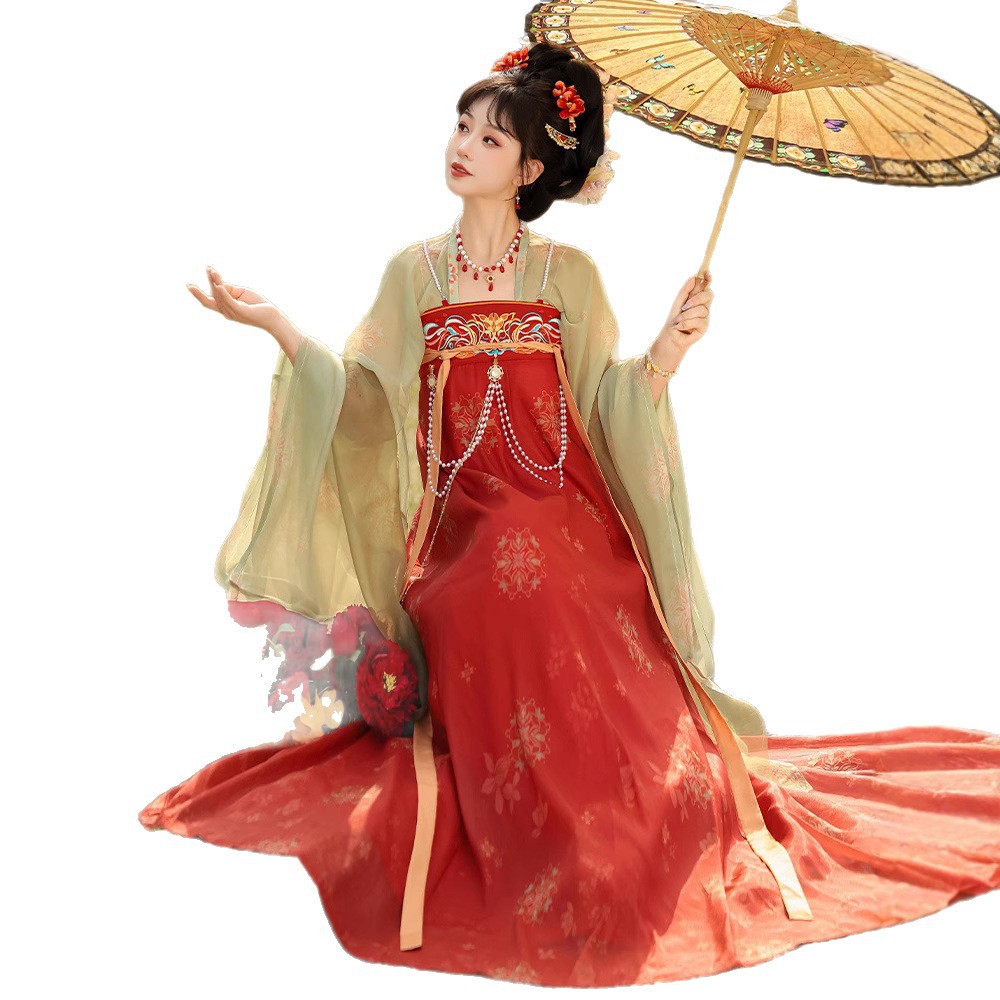 Original Hanfu female flower has a date made by Tang Dynasty