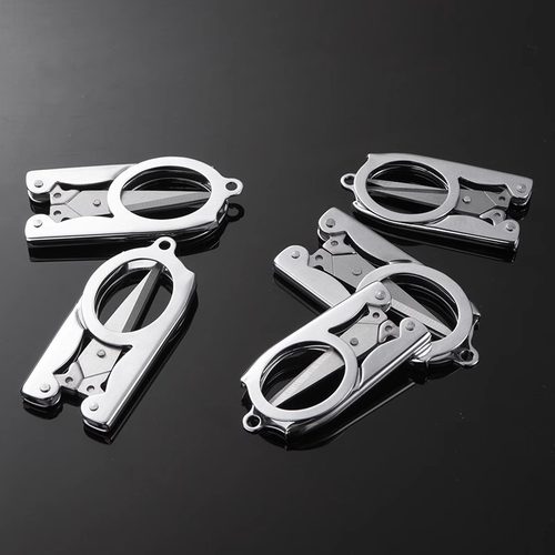 折叠剪刀迷你随身不锈钢便携小号旅行剪鼻毛钓鱼钥匙扣小剪刀手工 - 图2