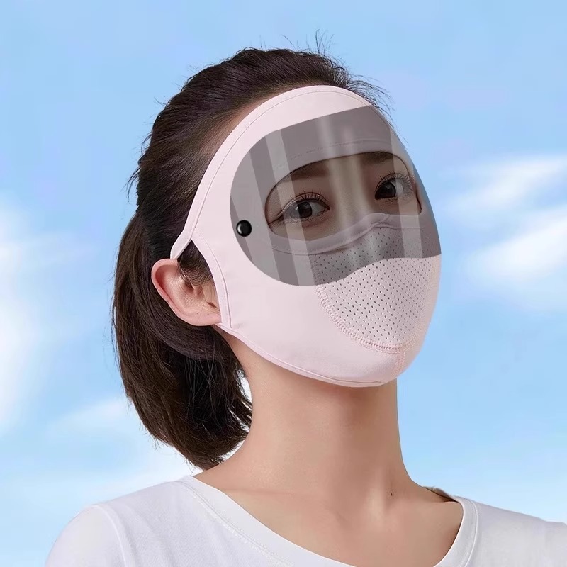 冰丝防晒面罩女夏季防紫外线脸基尼骑行电动车面部罩薄款全脸口罩 - 图3