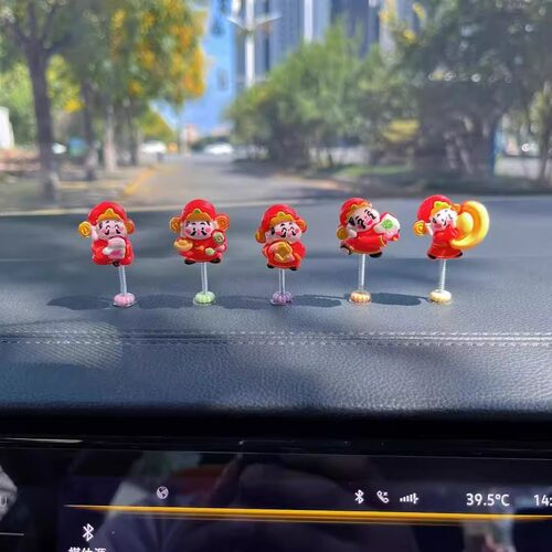 摇头小财神爷汽车摆件电脑大屏装饰品电动车内饰导航车载摆件 - 图0