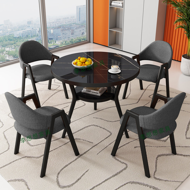 李想想靠背椅子谈判休闲接待洽谈桌洽谈室桌椅组合办公室会客圆桌,淘宝优惠券,粉丝福利购,淘宝优惠卷