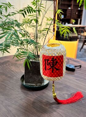 古风竹编灯笼氛围装饰挂件小灯笼贴纸可以定字大竹编灯笼竹编