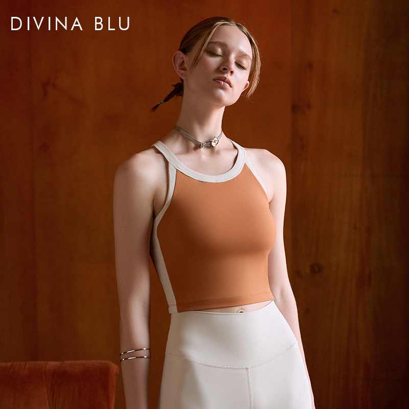 DIVINA BLU迪唯纳23年维也纳系列力量裸感瑜伽服背心女士运动内衣 - 图2