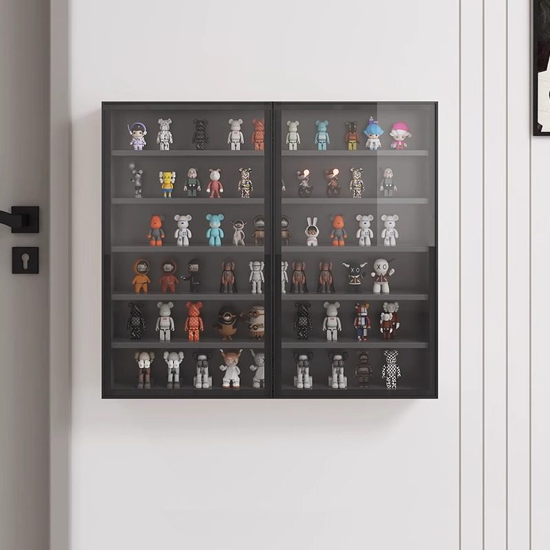 手办展示柜盲盒展示收纳柜玄关壁挂展示柜墙上小摆件架玻璃置物架,淘宝优惠券,粉丝福利购,淘宝优惠卷