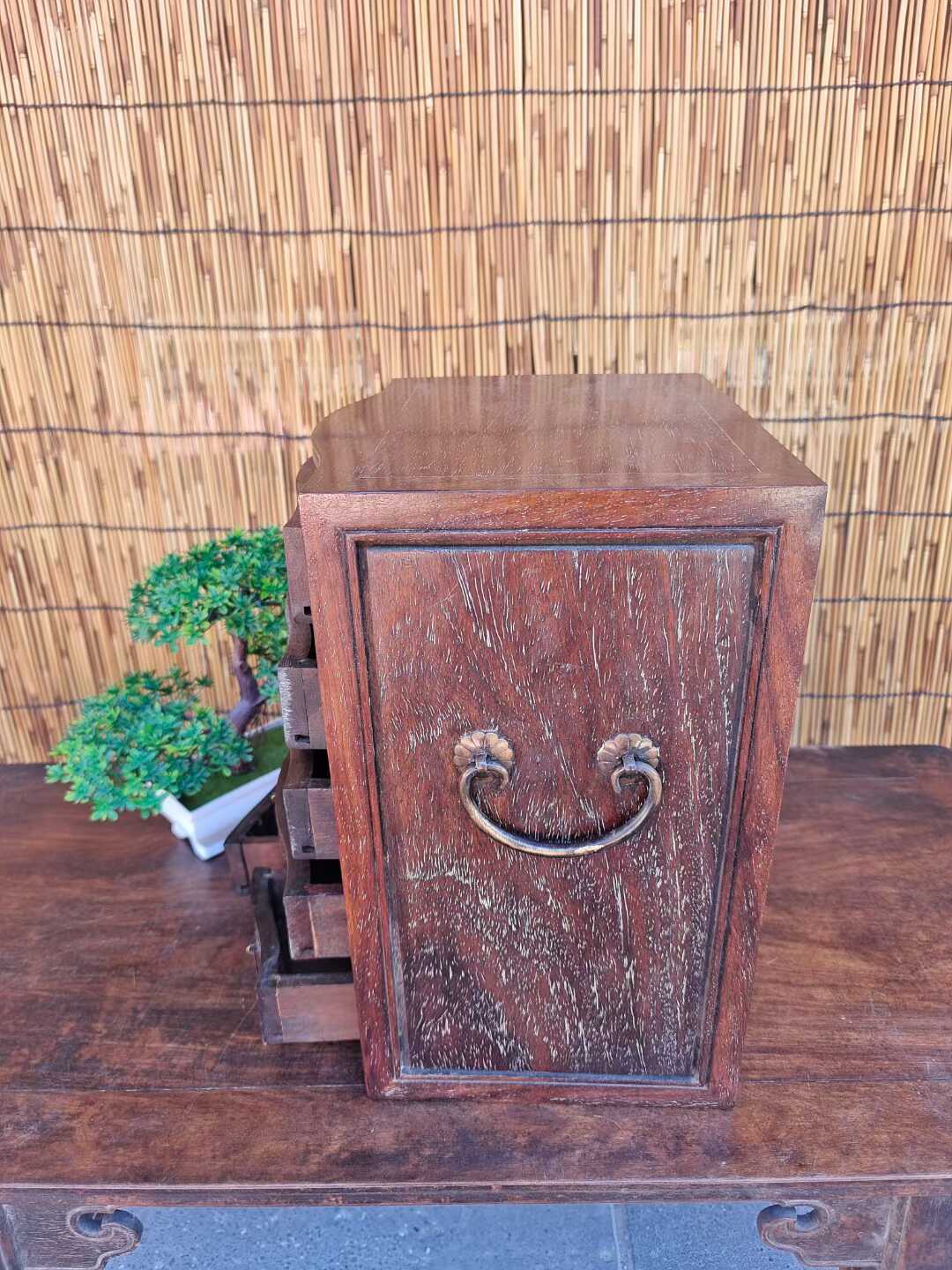 待望 大珍品 黄花梨製 百寶嵌 花鳥紋 提盒 置物 古賞物 中国古美術 中国古玩 その他 Labelians Fr