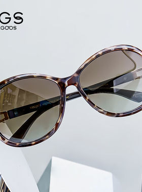 威古氏太阳镜女偏光防紫外线开车眼镜大框显瘦小脸墨镜9021珍珠黑