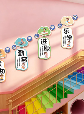 中小学托管班级励志标语文化墙贴