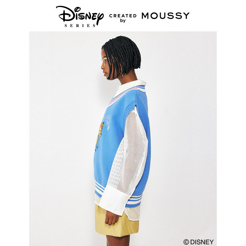 MOUSSY 夏季迪士尼合作款立体绣针织背心女010GSY70-0000 - 图1