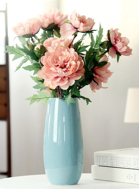 大号白色陶瓷花瓶水养鲜花客厅餐桌插花摆件现代简约装饰品小清新