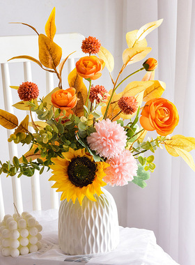 创意简约家居摆件玻璃花器花瓶手札插束花艺客厅玄关餐桌装饰摆设