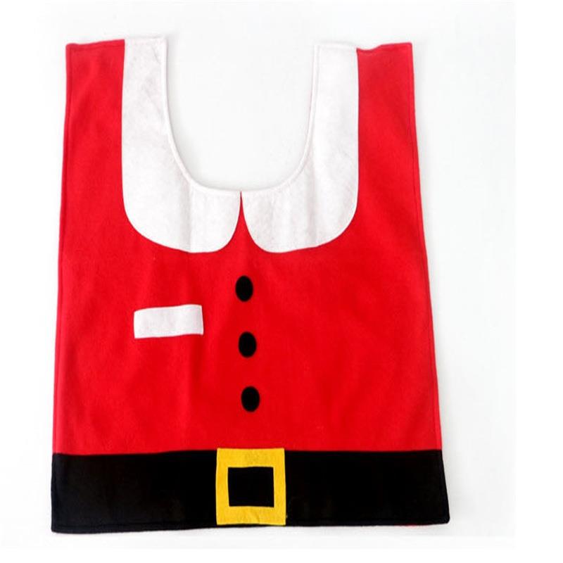 现货 圣诞老人马桶套 盖加脚垫加水箱套+纸巾套 3件套圣诞装饰 - 图0