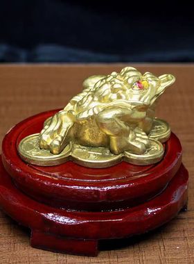 铜金蟾招米金蟾办公室摆件家居装饰铜器定制