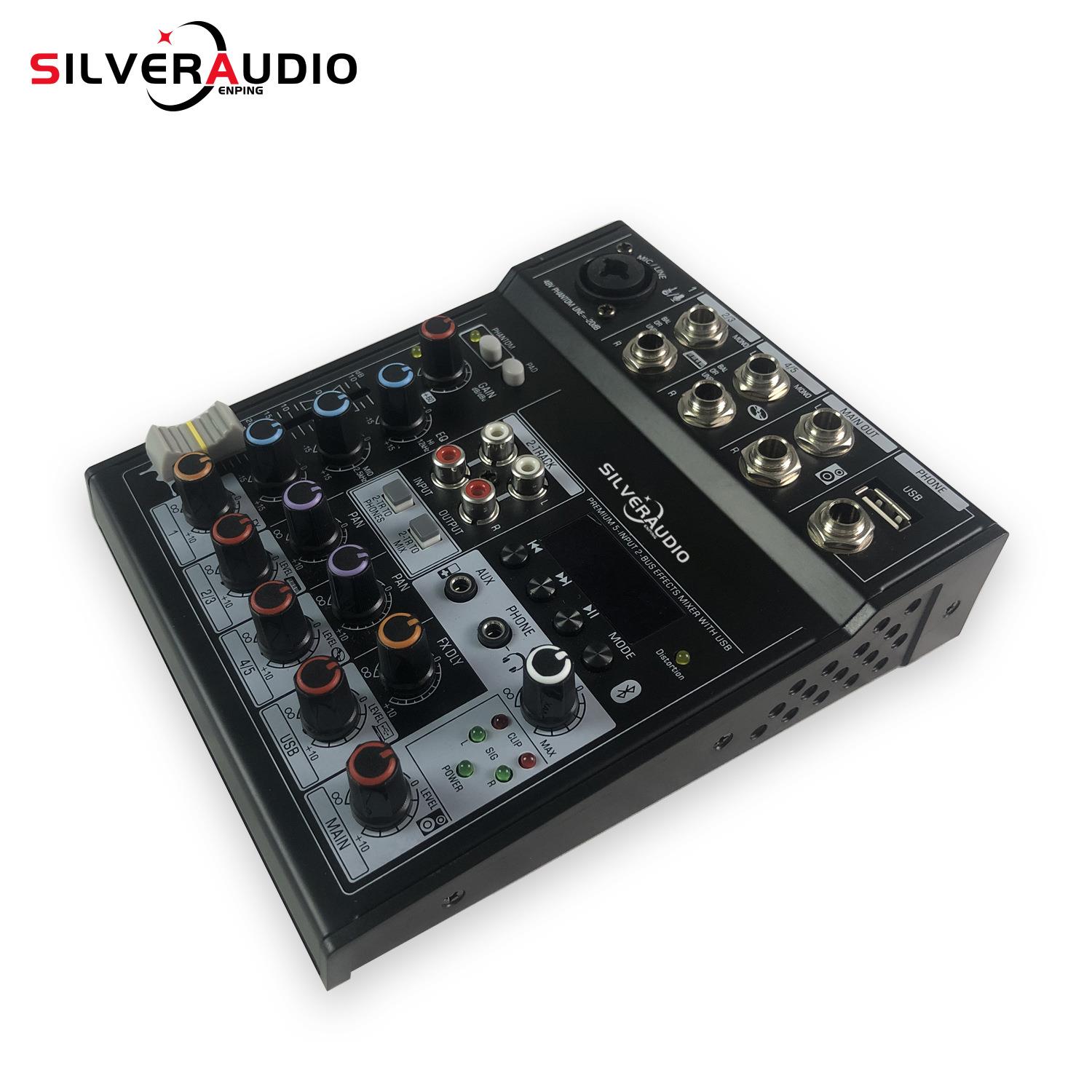 GAX-TG502 小型调音台4路录音DJ手机电脑USB蓝牙数字效果器