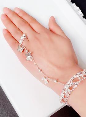 古风铃铛戒指手镯 汉服手饰开口镯子 中国风宫铃礼物宫廷复古饰品