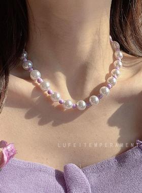 黄色项链女气质网红高级感锁骨链2025年新款潮小众颈链配饰