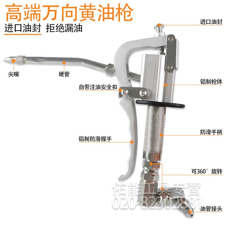 气动黄油枪头高压黄油枪注油器耐高压黄油枪手把万向黄油枪油脂泵-图2