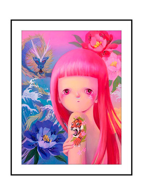 陆离亲签限量版画艺术品装饰画