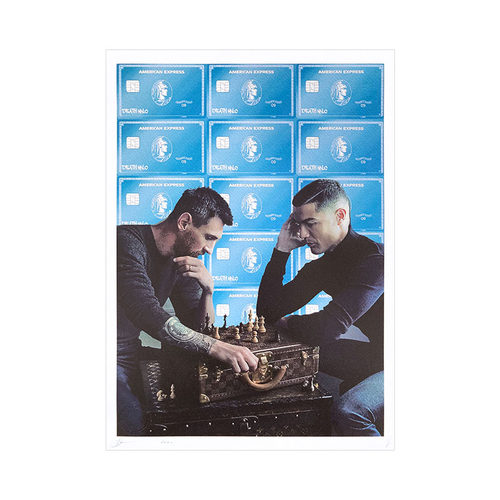 Death NYC亲签限量版画球星系列梅西c罗装饰画潮流艺术挂画 - 图1