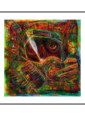 大纬 签名限量版画 船长的大海 客厅卧室潮流挂画墙画 潮流版画