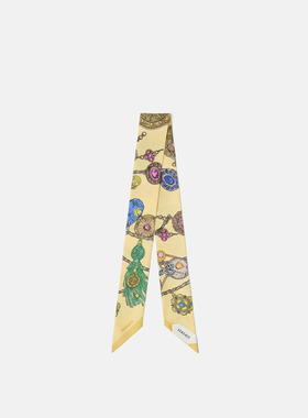 【秋冬新品】VERSACE/范思哲 男女同款印花真丝斜纹飘带