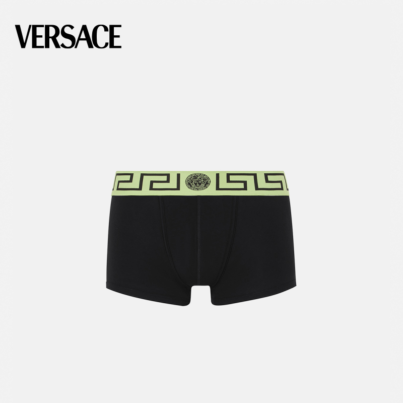 【季末优惠】VERSACE/范思哲男士GRECA边框平角裤-图0