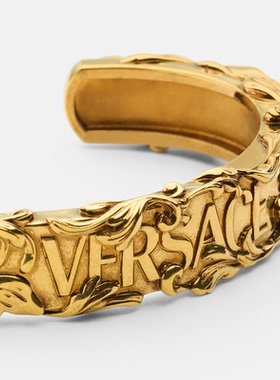 【季末优惠】VERSACE/范思哲 男士Versace Barocco开口手镯