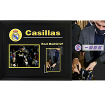 Real Madrid Casillas autograph framed photo framed with a certificate