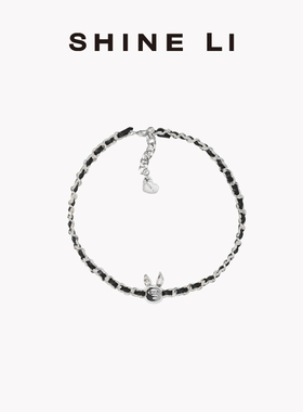 SHINE LI李姗【蕾丝系列】ROBO皮穿绳颈链