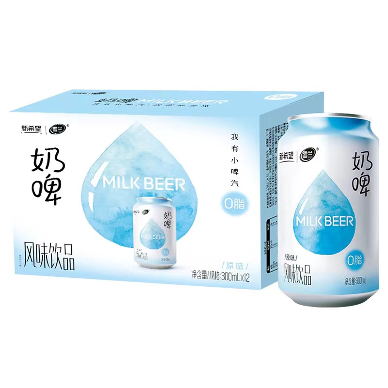 新希望雪兰奶啤300ml*12罐原味云南夏天网红乳酸风味饮料官方正品-图3