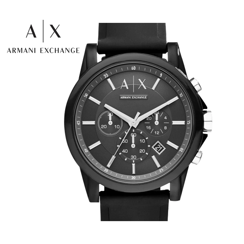 Официальный фирменный магазин Armani подлинные черные военные студентские кварцевые часы с легкой роскошью AX1326