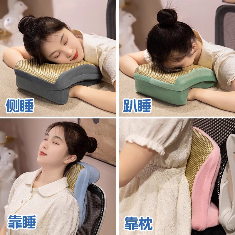 日本进口MUJIE夏季冰丝午睡枕趴睡枕睡觉专用抱枕头儿童午休神器 - 图3