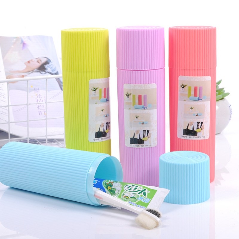 旅行用品牙刷牙膏收纳盒便携式牙刷筒洗漱杯创意拼色牙具盒牙刷盒,淘宝优惠券,粉丝福利购,淘宝优惠卷