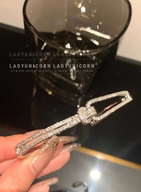 爆品高定贵妇双层打结手镯女轻奢微镶锆石开口可调节气质重工高级