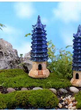 建筑模型房屋摄影手工灯塔小饰品