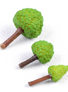 微景观小摆件迷你仿真树微世界卡通绿树创意手工沙盘植物多肉摆设