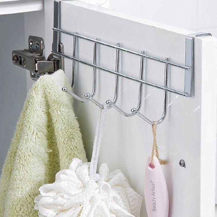 厨房橱柜门专用五连挂架内挂钩厨柜用架置物吊柜下挂毛巾挂挂衣钩 - 图2