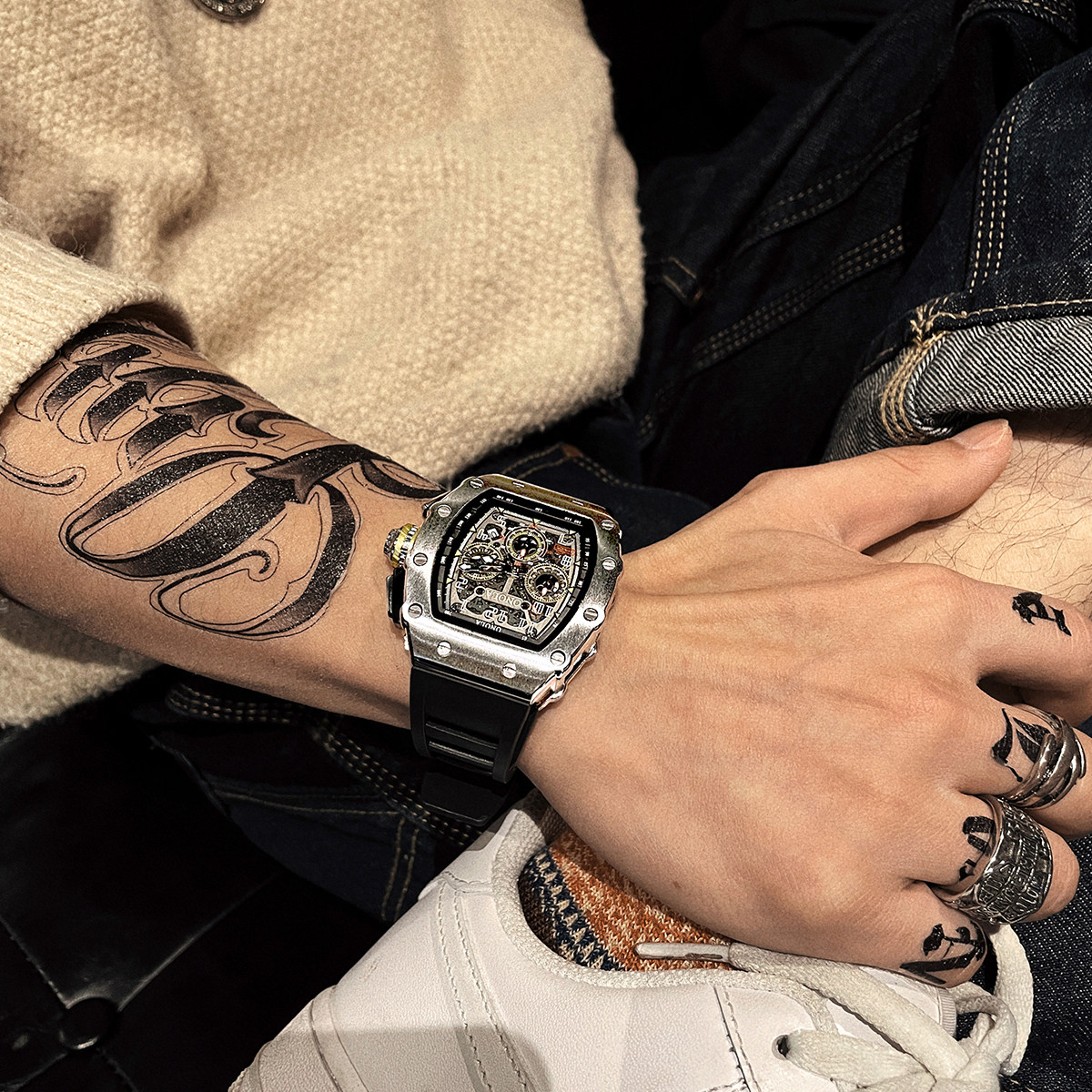 理查德男虫洞概念机械瑞士机械表 迪洛希国产腕表