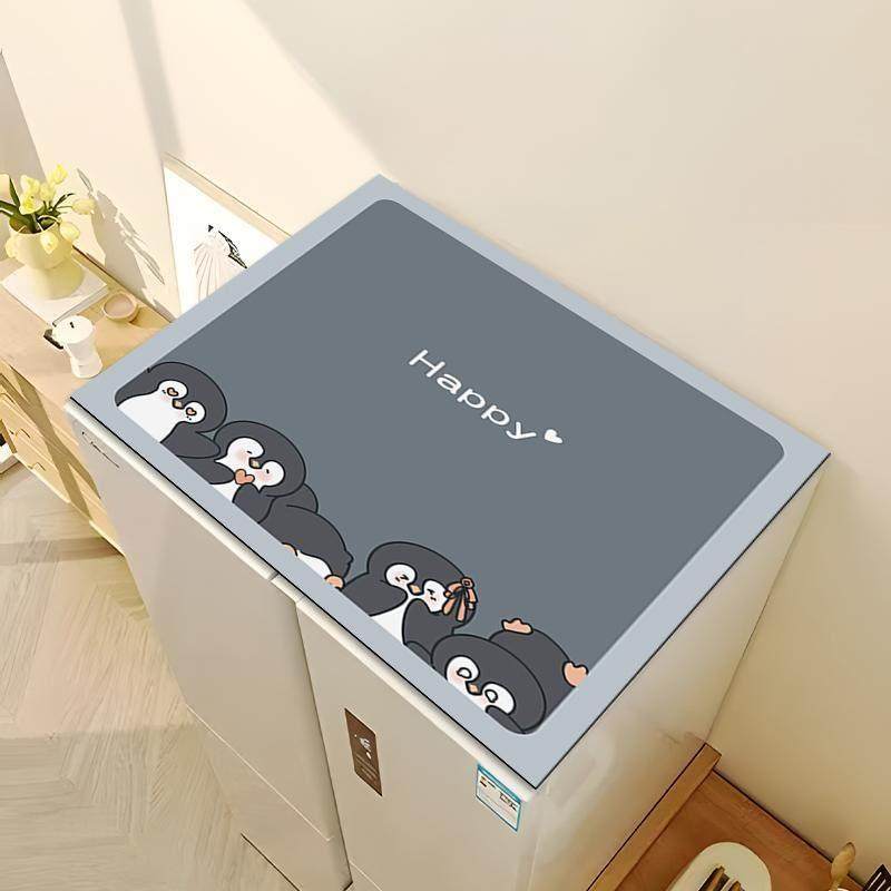 洗衣机遮盖布冰箱防尘盖垫卡通新款单双开门顶盖巾罩垫子单开门遮,淘宝优惠券,粉丝福利购,淘宝优惠卷