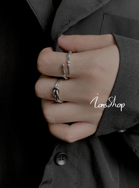 戒指ionsshop做旧打结麻花男女