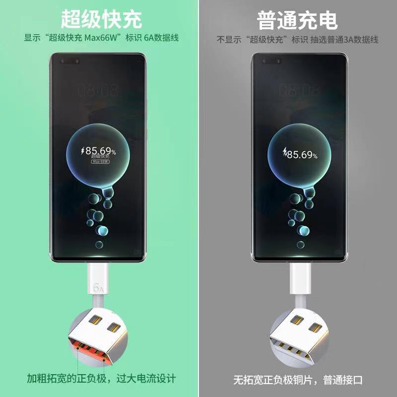 适用华为Nova8数据线66W瓦超级快充nova8pro手机快充线nova8se闪充mate40pro充电线荣耀V40界扣加长充电器头